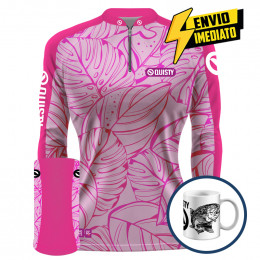 Combo Premium - Pro Elite Feminina Fishing Pesca Esportiva - Camisa + Punho Luva + Máscara DryUv50 Envio Imediato