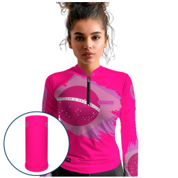 Combo Premium - Pro Elite Brasil Pink Pesca Esportiva - Camisa + Punho Luva + Máscara Premium DryUv50+