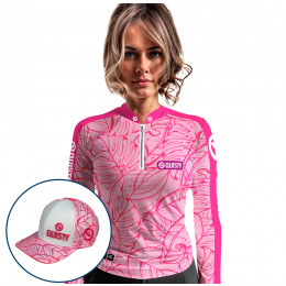 Super Combo Premium - Pro Elite Feminina Fishing Pesca Esportiva - Camisa + Punho Luva + Máscara + Boné DryUv50+