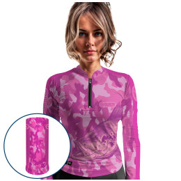 Combo Premium - Pro Elite Tucunaré Pantanal Pink Pesca Esportiva - Camisa + Punho Luva + Máscara Premium DryUv50+