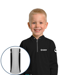 Combo Premium Infantil - Pro Elite Sport Clean Preta - Pesca Esportiva - Camisa + Punho Luva + Máscara DryUv50+