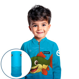 Combo Premium Infantil - Pro Elite Pirarara Baby - Pesca Esportiva - Camisa + Punho Luva + Máscara DryUv50+