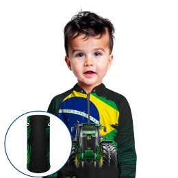 Combo Premium Infantil - Pro Elite Raízes Rurais do Brasil- Agro Sports- Camisa + Punho Luva + Máscara Premium Infantil DryUv50+ 