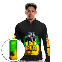 Combo Premium -  Pro Elite Agro Bruto - Agro Sports - Camisa + Punho Luva + Máscara Premium DryUv50+