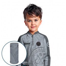 Combo Premium Infantil - Pro Elite Anzol - Pesca Esportiva - Camisa + Punho Luva + Máscara DryUv50+
