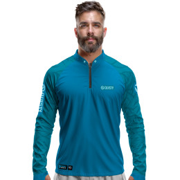 Camisa Premium - Pro Elite Black Bass Kid Ocelos Blue Pesca Esportiva - DryUv50+ Punho Luva