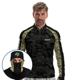 Super Combo Premium - Pro Elite Darkbass - Camisa + Punho Luva + Máscara Premium + Boné com Rede DryUv50+