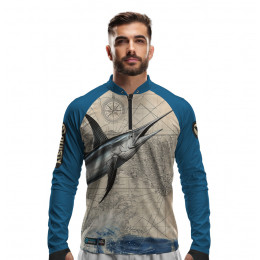 Camisa Premium - Pro Elite Espada do Mar - Pesca Esportiva - DryUv50+ Punho Luva