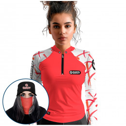 Super Combo Premium - Pro Elite Black Bass Kid Ocelos Feminina - Camisa + Punho Luva + Máscara + Boné DryUv50+