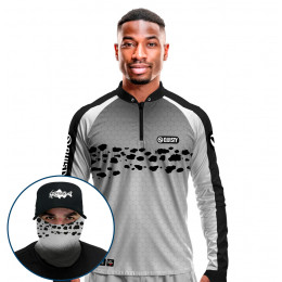Super Combo Premium - Pro Elite Pintado Fisherman - Pesca Esportiva - Camisa + Punho Luva + Máscara Premium + Boné DryUv50+