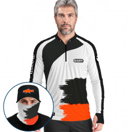 Super Combo Premium - Pro Elite Pirarara Fisherman - Pesca Esportiva - Camisa + Punho Luva + Máscara Premium + Boné DryUv50+