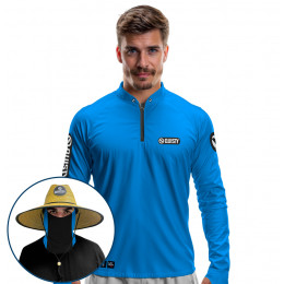 Super Combo VIP - Pro Elite Sport Clean Koh Samui - Camisa + Punho Luva + Máscara + Chapéu DryUv50+