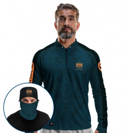 Super Combo Premium - Pro Elite Tucuna No Stress - Camisa + Punho Luva + Máscara + Boné Tela DryUv50+