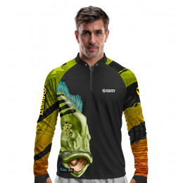 Camisa Premium - Pro Elite Tucunaré Bravo do Brasil - Pesca Esportiva - DryUv50+ Punho Luva