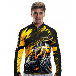 Camisa Premium - Pro Elite Bravo Agrário - Agro Sports - DryUv50+ Punho Luva