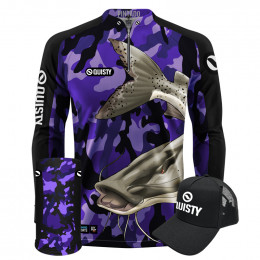 Super Combo Premium - Pro Elite Pintado Pesca Esportiva - Camisa + Punho Luva + Máscara + Boné DryUv50+ 