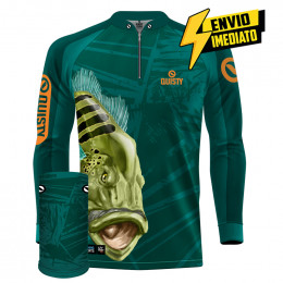 Combo Premium - Pro Elite Troféu De Pescador - Camisa + Punho Luva + Máscara DryUv50 Envio Imediato