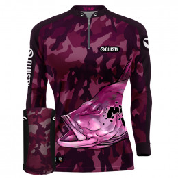 Combo Premium - Pro Elite Feminina Tucunaré Pantanal Pesca Esportiva - Camisa + Máscara Premium DryUv50+