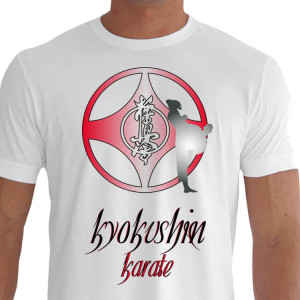 Camiseta - Karatê - Símbolo Estilo Kyokushin Busca a Verdade e Realidade Karateca Fight