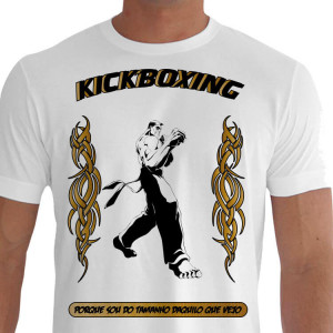 camiseta daqs vej kickboxing - Branca