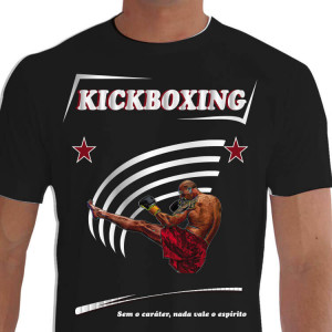 camiseta pfed kickboxing - Preta