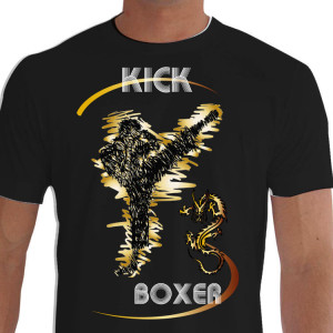 camiseta tufz kickboxing - Preta