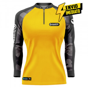 Camisa Premium - Pro Elite Army Feminina - Pesca Esportiva - DryUv50 + Punho Luva - Envio Imediato