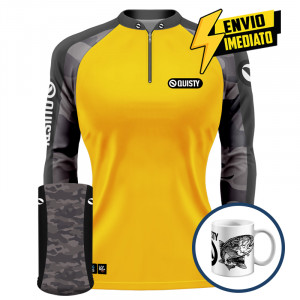Combo Premium - Pro Elite Army Feminina Pesca Esportiva - Camisa + Punho Luva + Máscara DryUv50 Envio Imediato