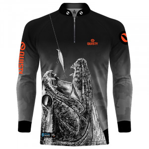 Camisa Premium Raglan Traíra Attack - Pesca Esportiva DryUv50   Punho de Luva