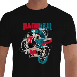Camiseta Arte de Jogar Handebol preta