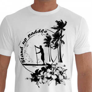Camiseta - Stand Up Paddle - Remo em Pé Natureza Árvores e Flores