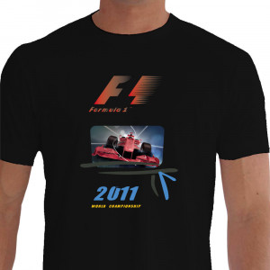 Camiseta - Fórmula 1 - F1 de Frente 2014 World Championship Campeonato Mundial - Preta