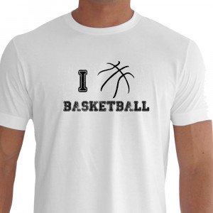 Camiseta - Basquete - I Love Basketball Branca