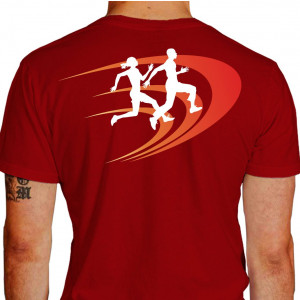 Camiseta - Corrida - Corredor e Corredora Running Just Run Texto Corrida Hoje Vitória Amanhã Costas Vermelha