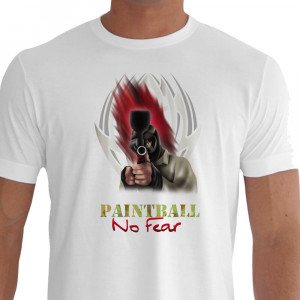 Camiseta NO FEAR PAINTBALL - branca