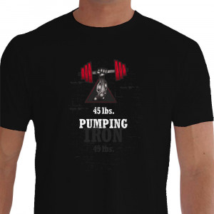 Camiseta Pumping Iron Musculação preta