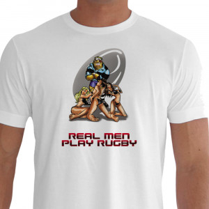 Camiseta Real Men RUGBY - branca
