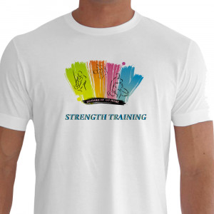 Camiseta STRE Musculação - branca