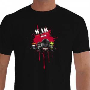 Camiseta WAR ZONE PAINTBAL - preta
