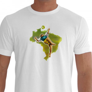 Camiseta BRASIL FUTEVOLEI Branca