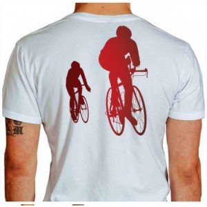 Camiseta - Ciclismo - Ciclista Sobrando na Roda Treinamento Competição Estrada Cidade Costas Branca
