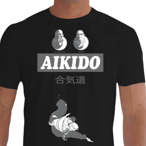 Camiseta - Aikido - Fundador Grande Mestre Morihei Ueshiba Fundador Gozo Shioda Estilo Yoshinkan