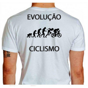 Camiseta - Ciclismo - Evolução Darwin Ciclismo Costas Branca