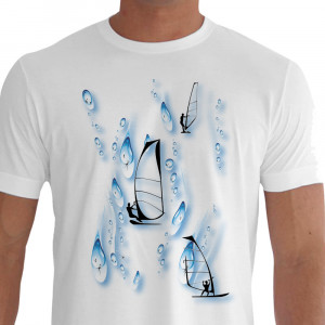 Camiseta GOTS Windsurf - branca