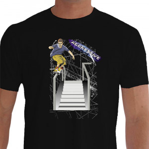 camiseta jgtrj patins in line - PRETA