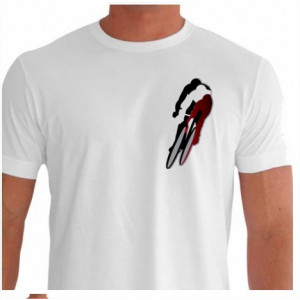 Camiseta - Ciclismo - Ciclistas Andando na Roda Vácuo Costas Branca