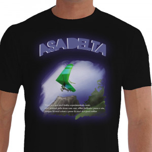 Camiseta - Asa Delta - Voo Fantástico Linda Floresta e Montanhas Rochosas