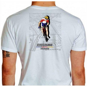 Camiseta - Ciclismo - Mapa da Cidade Ciclista Fuga Ciclismo de Estrada Costas Branca