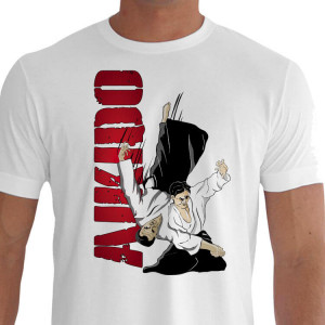 Camiseta - Aikido - Caminho para Harmonia de Energia Aikidokas Luta