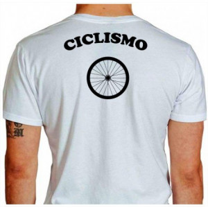 Camiseta - Ciclismo - Roda Bike Ciclista Velocista Sprinter Costas Branca